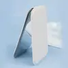 Espejo de maquillaje de escritorio, espejo pequeño portátil, cuero PU de color sólido, de mano, plegable, espejo de tocador de mesa, espejo de viaje