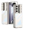 Adequado para Samsung ZFold5 dobrável Phone Case Electroplated Push Window Lens All-inclusive Trendy Brand Drop-resistant Capa protetora transparente