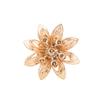 Estilo antiguo Zhongxing joyería diy capullo de flor corazón de flor soporte de flor pieza de flor de cobre puro accesorio para tocado pasador corona de pelo material
