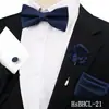 Conjunto de Gravata Borboleta e Lenço Quadrado Masculino com Padrão Escuro Retrô, Acessórios para Traje de Casamento, Gravata Borboleta Paisley, Mais Vendido na Amazon