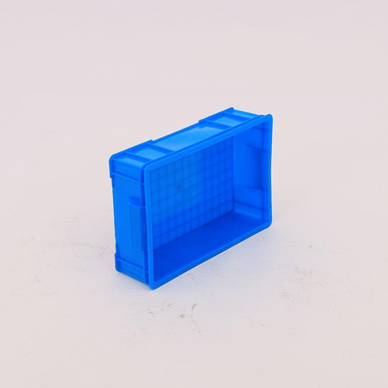 塑料 浅型储物箱 340箱可堆叠周转箱 蓝色加厚叠
