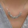 Collar de circonio de alta calidad de lujo ligero estilo BV micro-incrustado Diamante simple colgante de espiga de trigo que combina con todo Collar de moda gargantilla