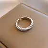 Anel Ajustável Vazado Flor Banhado a Ouro Real 24K, Anel Estilo Nicho de Luxo, Joias Estilo Corte Vintage Atacado