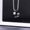 Collar de cadena de suéter de estilo hip hop para hombre, de acero de titanio y resistente a la decoloración, con anillo a rayas, combina con todo, accesorios para suéteres.