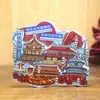 Adesivos Magnéticos de Três Camadas de Madeira Estéreo Cola Geladeira Atrações Turísticas da Cidade Cultural e Criativa Magnéticos Culturais e Turísticos Personalizados Atacado