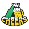 Pingentes para tamanco com tema de cerveja feitos de material de PVC, fivelas para sapatos, acessórios de fivela decorativa removível para bolsa de praia