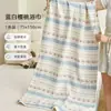 Toalla de baño de gasa de cáñamo, extragrande y gruesa, suave y transpirable, adecuada para adultos y niños, para uso doméstico, muy absorbente y de secado rápido, ideal para el baño