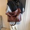 Bolsa Vintage Maillard para Viajero Mujer 2024 Nueva Moda Bolso de Hombro Único Bajo el Brazo Gran Capacidad Bolso de Mano Tote para Estudiante