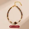 Pulseira de Pedra Olho de Tigre Natural Atacado, Estilo Feminino Dourado Original da Moda Popular na Internet para Comércio Exterior