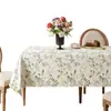 Mantel Estilo Pastoral, Sin Lavado, Impermeable, Resistente al Aceite, Resistente al Calor, Cubierta Rectangular de PVC, Lujo Ligero, Mantel de Mesa de Comedor de Gama Alta