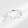 Anillo con forma de oreja de conejo y lazo de plata esterlina S925 para niña, estilo dulce y sencillo, con diseño de comida
