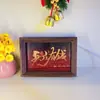 Boa Sorte no Ano Novo, Fique Rico Imediatamente, Porta-Retrato de Cânhamo, Enfeites de Mesa, Luzes Atmosféricas de Inverno, Presentes de Feriado para Casais e Amigos