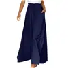 Calça Pantalona Feminina de Verão Nova, Transfronteiriça Europeia e Americana, com Cintura Elástica, Calça Saia Longa de Cintura Alta para Mulheres