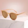 Gafas de Sol Redondas Ultra Ligeras Estilo Retro Personalizadas Color Caramelo Estilo Callejero Mismo Estilo que Celebridad de Internet Protección Solar y Protección UV
