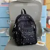 Mochila Estampada Céu Estrelado Azul Claro Sal Marinho Sonhador, Refrescante e Suave, Atmosfera de Verão, Perfeita para Saídas com Amigas