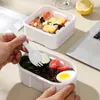 Lonchera de Plástico que se Puede Usar en el Microondas, Lonchera Ligera para Trabajadores de Oficina, Comida Ligera, Lonchera de un Compartimento para Reducir Grasa, Especialmente Diseñada para Estudiantes