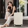 Suministro de comercio exterior transfronterizo: Maleta de equipaje de mano con contraseña de rayas verticales, talla múltiple, unisex, resistente al desgaste, con 8 ruedas