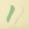 Suministro de fábrica raspador de jade artificial aventurina verde raspador con forma de corazón para cara y cuerpo raspador de vidrio DIY