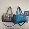 Bolso de Algodón Nuevo Otoño e Invierno 2024 Transfronterizo Bordado Algodón Espacial Bolso Cruzado Moda Bolso Brillante para Mujer Bolso de Mano Casual