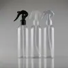 Frasco Plástico PET Transparente de 250ml Frasco Cosmético Frasco Spray com Botão Manual Álcool Desinfetante para Desodorização e Remoção de Manchas
