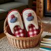 Zapatos de Casa Suaves con Suela Blanda y Peludos Baotou Cálidos para Estudiantes Otoño e Invierno Ins Nuevo Retro Color Contrastante Zapatillas de Algodón de Hongo Pequeño