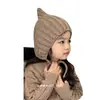 Gorro de Bebé Otoño e Invierno Nuevo Gorro de Lana Hombres y Mujeres Bebé Cálido Lindo Gorro Puntiagudo Versátil Gorro Tejido con Protección para las Orejas
