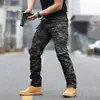 Pantalones Tácticos Ix7 de Primavera y Otoño Pantalones Impermeables de Camuflaje Ropa de Trabajo para Exteriores Pantalones Resistentes a Arañazos y al Desgaste Pantalones Sueltos para Hombre para Deportes al Aire Libre