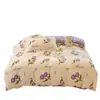 Juego de Cuatro Piezas de Terciopelo de Leche Grado Maternal e Infantil Invierno Cubrecama de Terciopelo Coral Espeso Invierno Sábana Bajera con Forro Polar Funda Nórdica Juego de Tres Piezas