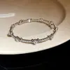 Pulsera Abierta de Flor de Zirconia de Doble Capa Super Brillante, Sensación de Lujo Ligero de Alta Gama, Accesorio de Mano Elegante Versátil para el Día a Día para Mujeres