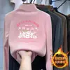 Y2317# blusa de base de veludo com gola semi-alta para meninas outono e inverno estilo ocidental lazer coringa casaco infantil moda
