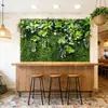 Pared Verde de Plantas Tridimensional, Paisajismo con Flores Artificiales, Pared de Fondo Artificial, Combinación de Paisaje, Decoración de Interiores, Pared de Plantas Simulada