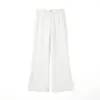 Calça Casual Longa Masculina de Seda Gelada com Toque Fresco, Estilo Americano, Caimento Fluido, Levemente Flare, Corte Reto, Nova para o Verão de 2026