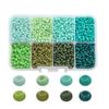 Bolsa de cuentas de vidrio sólidas de 8 3 mm, hecha a mano, para pulseras con letras, accesorios de joyería, cuentas