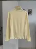 KEKEZOON Camiseta de Manga Larga Ajustada con Cuello de Oreja de Madera a Media Altura, Color Sólido, Forro de Felpa, Ropa Interior Adelgazante para Mujer 9360