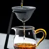 Infusor de té sin perforaciones, infusor de té de taza de ceremonia de alta gama, separador integrado de té y agua, filtro de piedra mineral, soporte para preparar té