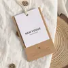 Nuevas Etiquetas de Ropa Personalizadas Estilo Clásico Simple Retro Etiquetas de Producto de Marca de Ropa Papel Kraft de Alta Gama Etiquetas Colgantes Personalizadas