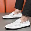 Mocasines de estilo coreano populares en vivo, zapatos de cuero sin cordones de primavera y otoño 2023, mocasines bajos, mocasines, zapatos de cuero pequeños