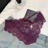 Pantaletas Sexy de Encaje Morado con Cordones Puro Deseo para Mujer 2025 Nuevo Delicado Encaje Malla Francesa Caladas Bragas para Mujer