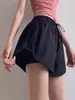Shorts deportivos de verano para mujer, finos, para fitness y running, talla grande, corte holgado, de tres cuartos de largo, hot pants anti-exposición para uso al aire libre