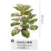 Planta Artificial Escandinava Hoja de Tortuga en Maceta Paisajismo de Sala de Estar Interior Plantas Verdes Falsas Adornos de Pie Plantas Pegadas Decorativas