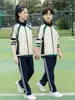 Uniformes para Alunos do Ensino Fundamental II e Ensino Médio, Conjuntos de Manga Longa, Moletons Estilo Universitário, Uniformes para Reunião Esportiva de Outono de Alunos do Ensino Fundamental, Conjunto de Duas Peças