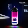 Encendedor recargable de doble arco con iluminación genial, color degradado, a prueba de viento, tipo C, fabricante, venta al por mayor