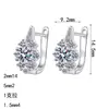 Pendientes Xindeyi de Plata de Ley S925 con Moissanita para Mujer Pendientes en Forma de U Pendientes de Moda de Gama Alta Versátiles para el Uso Diario