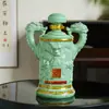 Botella de Vino de Cerámica de Jingdezhen 0.75kg Catties 5kg Paquete Jarra de Vino Doble Dragón Sellada Artesanalmente Olla para Vino Sello Jarra de Vino para el Hogar