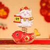 Enfeite Maneki-neko Fofo Personalizado de Fábrica Artesanato em Resina Gatinho Desenho Animado Decoração de Mesa Presente Festivo