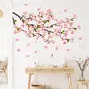 Adesivos de Parede Flor de Pessegueiro Amazon Transfronteiriços Autoadesivos para Sala de Estar Decoração de Parede Adesivos de Fundo de TV Adesivos de Parede Atacado