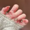 Estilo Ojo de Gato Francés Pura Glamour, Realza el Cutis, Arte de Uñas Portátil, Puntas de Uñas Postizas de Alta Gama, Pegatinas para Uñas, Producto Terminado