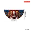 Nueva decoración colgante de bandera de medio círculo navideña transfronteriza para ambiente fotográfico, tela de fondo de pancarta de muñeco de nieve navideño