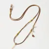 Cordón trenzado para collar para mujer, cordón para colgar colgante de Buda de jade Hetian, correa para el cuello, cordón para colgante de clavícula de sándalo, cordón trenzado hecho a mano al por mayor