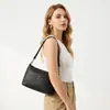 Bolso de mujer transfronterizo nuevo con un toque de alta gama, bolso de axila con patrón de lichi, simple y elegante, gran capacidad, bolso de hombro y cruzado de moda